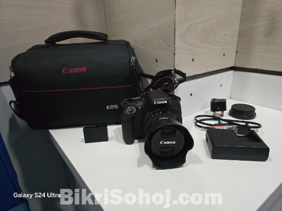 Canon EOS 750D DSLR Camera (Almost New, Full Set)